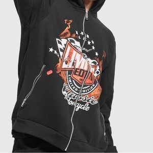 Men’s boohoo size small zip up hoodie